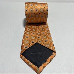 Ermenegildo Zegna tie light orange geometric